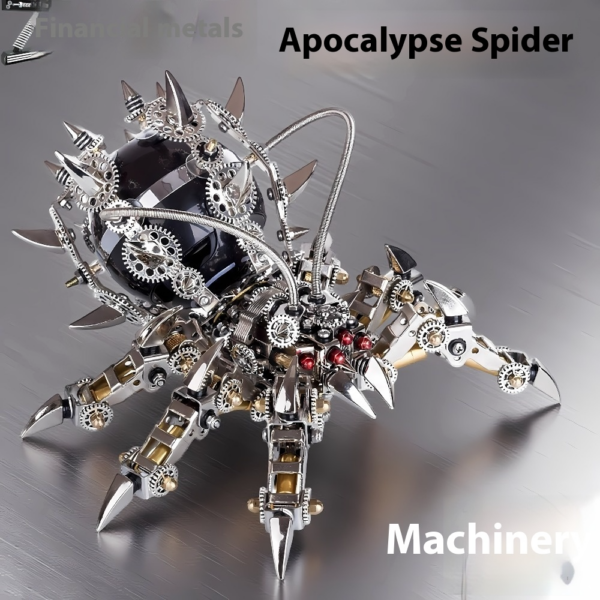 Metal assembly, apocalypse mechanical spider model, difficult three-dimensional handmade precision puzzle, give boyfriend birthday gift